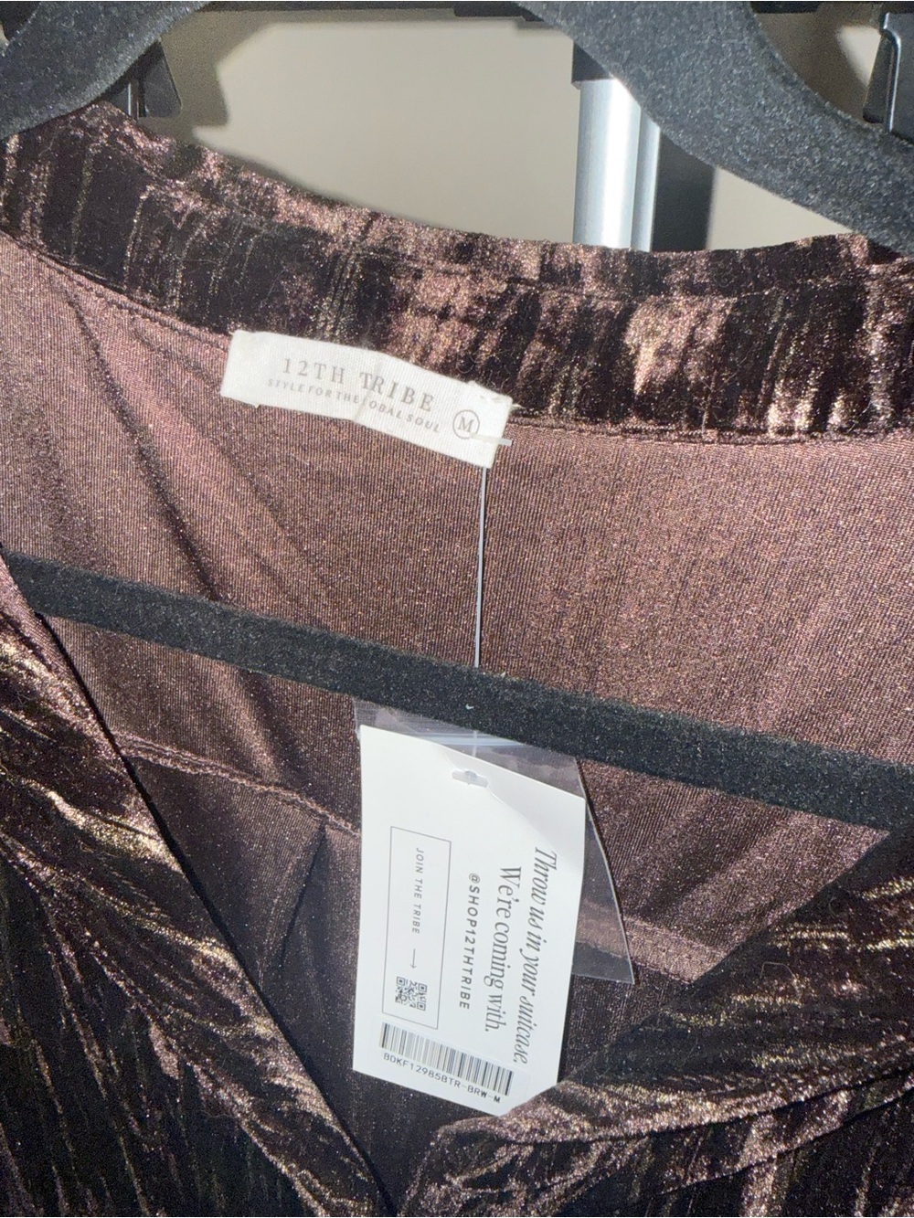 12th Tribe Loretta Espresso mini dress Sz Medium - Picture 4 of 4